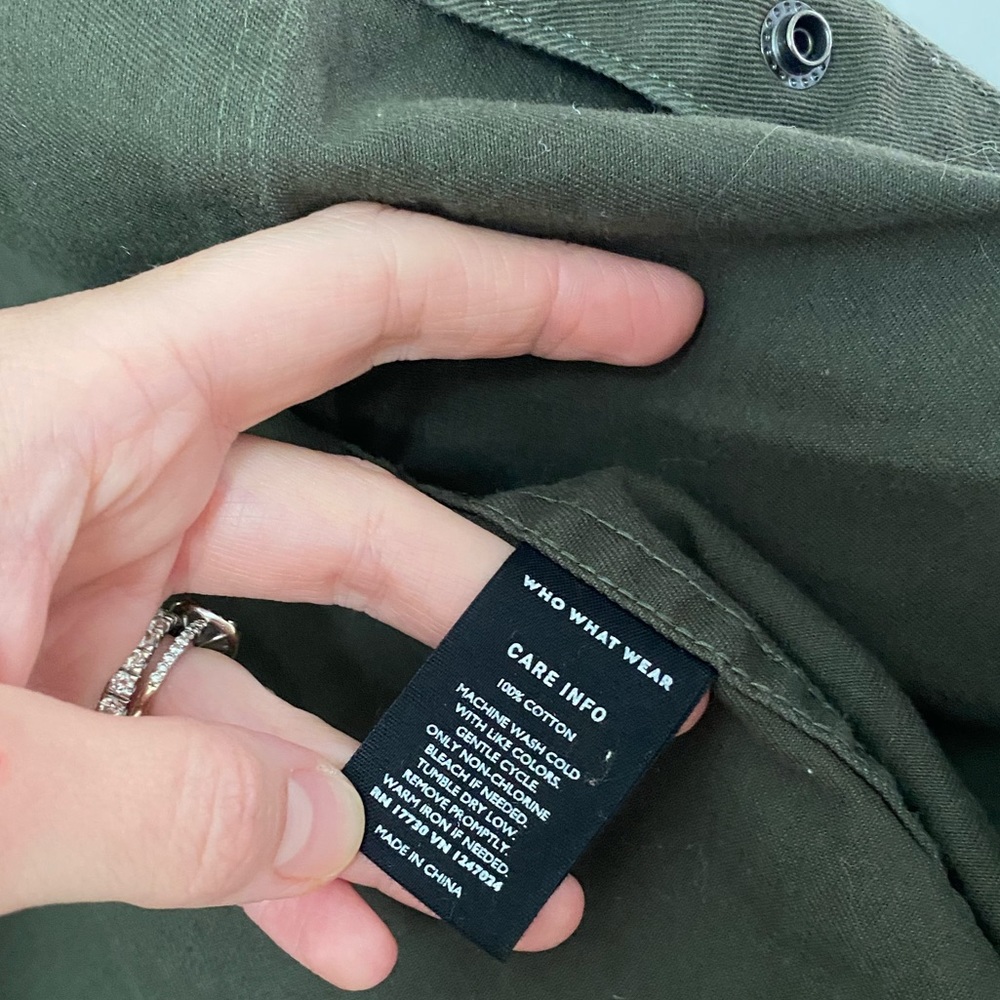 Who What Wear Ruffle Sleeve Utility Jacket - Picture 4 of 7